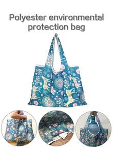 Large Capacity,Portable High-Capacity Dear Pattern Tote Bag For Teen Girls Women College Students,White-Collar Workers Perfect For School,College,Work ,Business,Commute - Multicolor - View 2