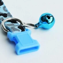 1只寵物1.0布項圈,迷彩鈴鐺項圈貓項圈 - 彩色 - 查看 7