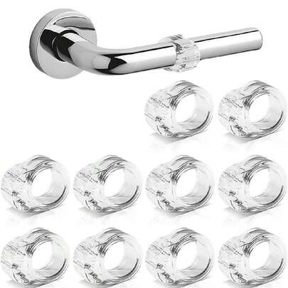 Door Stopper Lever, Door Handle Protection Door Stopper, Pack Of 5 Door Stopper Rubber Door Stopper,  Door Stopper Door Handle Transparent For Windows Door Handles