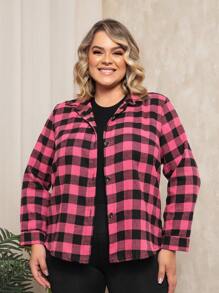 Plus Size Blouses - Rosa Fucsia - Ver 4