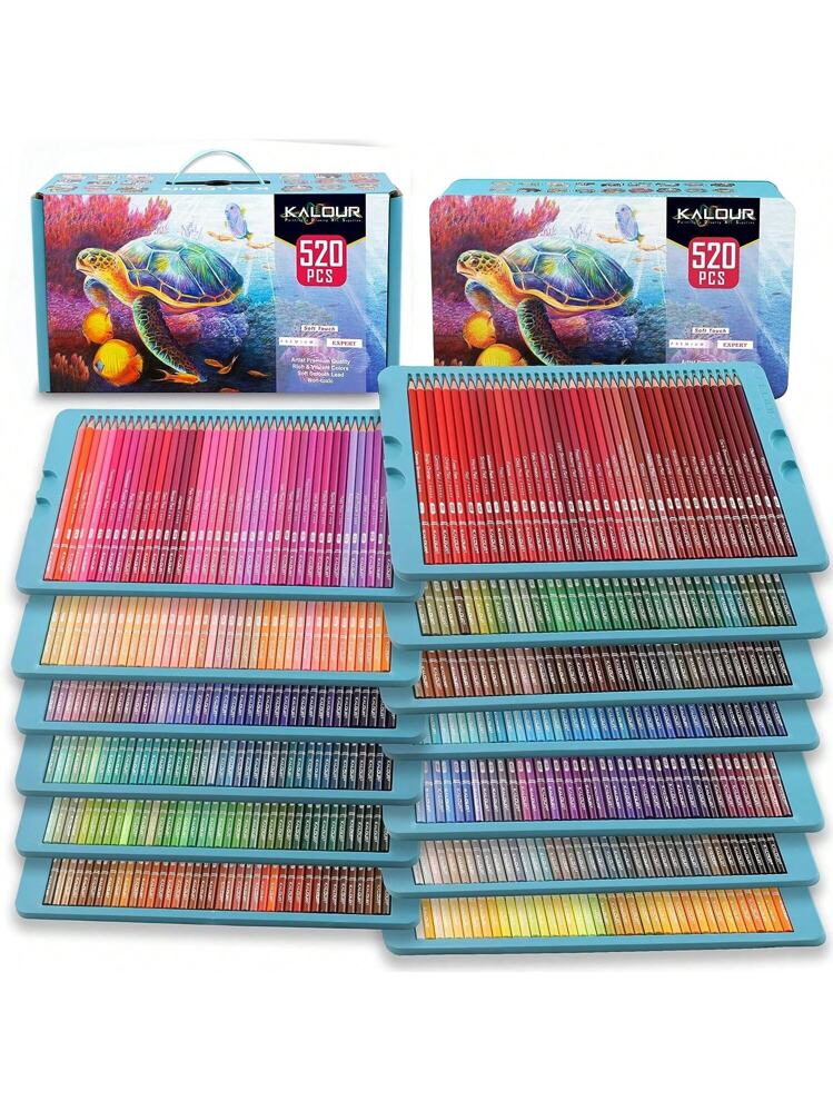 Set Di 36 Matite Colorate Professionali A Olio, Con Scatola Di