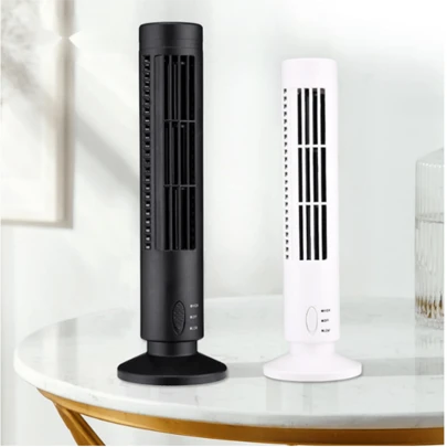 Mini ventilador de torre USB de 2 velocidades, portátil