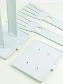 Estante De Secado De Guantes De Lavavajillas De Plástico Con Soporte Para Esponja, Escurridor Para Platos De Encimera De Cocina, Estante Colgante Para Utensilios - Azul - Ver 9