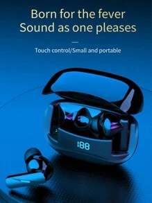 Ture Wireless Earbuds, In-Ear Headphones  BT 5.3 Stereo Earphones, IPX4 Waterproof, Immersive Sound Premium Deep Bass Headset - Black - View 2