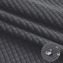 1pc Waterproof Waffle Slipcovers For Sofa Bed (Beige), Stretchy & Machine Washable Sofa Bed Protector Without Armrests - Beige - View 5