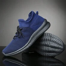 Hàng mới đến Mùa xuân/Mùa hè Nhẹ Thoáng khí Giày thể thao , Kích thước lớn Nam Ngoài trời Chống trượt Mềm mại & Thoải mái - Màu xanh lam - Xem 1