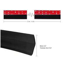 Universal Car Lip Skirt Protector Rubber Splitter Front Bumper Spoiler Side 2.5M - Black - View 6