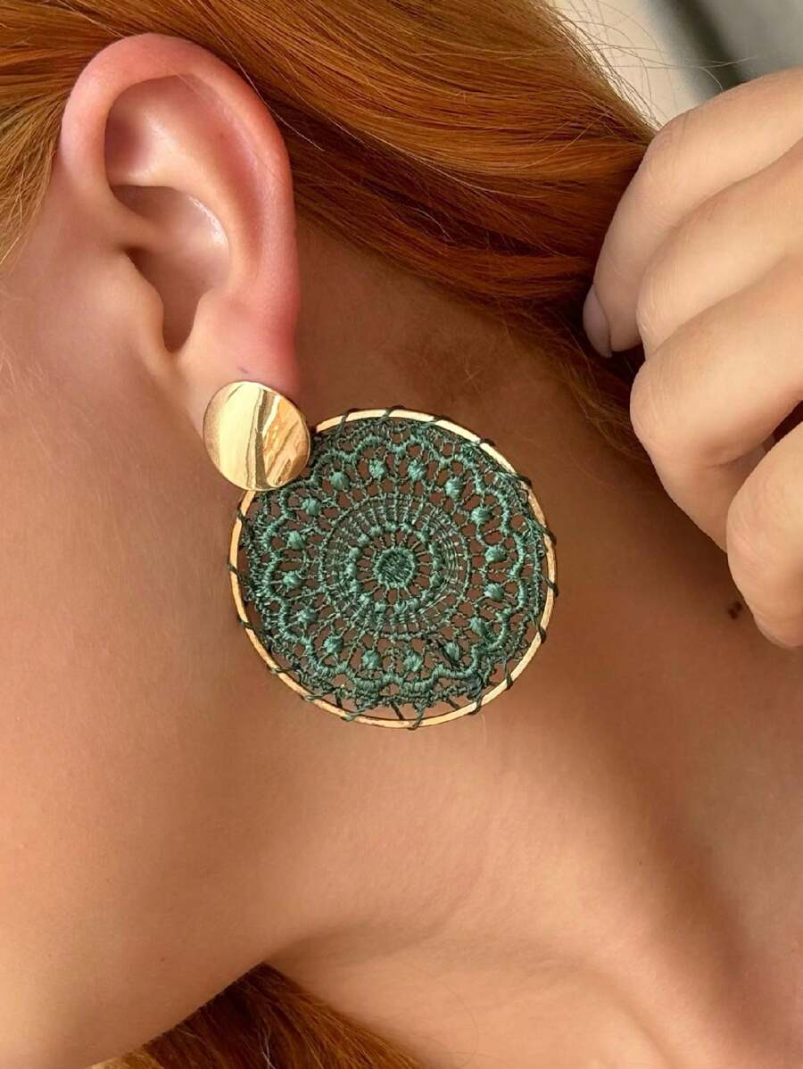Dangle Earrings - 綠色 - 查看 1