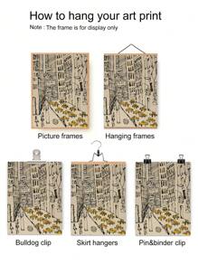 1份帆布海報,無框,現代藝術,繁忙的紐約小黃車藝術海報,牆壁裝飾,帆布印刷,用於臥室、客廳、走廊的理想禮物,牆藝、牆面裝飾、秋季裝飾、房間裝飾