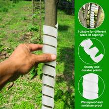 4 Pack Tree Trunk Protector Reusable Plastic Tree Guards Universal Tree Bark Wrap Protectors 15.7 Inch Long Tree Trunk Guard Tubes To Protect Plants From Trimmers  Whackers And Animals - one-size - View 3