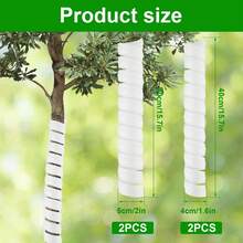 4 Pack Tree Trunk Protector Reusable Plastic Tree Guards Universal Tree Bark Wrap Protectors 15.7 Inch Long Tree Trunk Guard Tubes To Protect Plants From Trimmers  Whackers And Animals - one-size - View 5