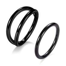ADYJELY Bộ 2 khuyên xỏ khuyên mũi 16G bằng thép không gỉ dạng vòng đôi liền mạch có bản lề 6mm 8mm 10mm 12mm ﻿18K mạ vàng vách ngăn mũi dạng vòng sụn khuyên vành tai hình tròn vành tai hình conch Daith Helix khuyên tai dái tai khuyên môi/bụng/núm vú Bộ trang sức xỏ khuyên cơ thể cho nam và nữ - 2 chiếc phong cáchA+B - Xem 6