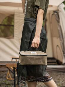 Naturehike 1個方形露營收納盒,高容量,便攜式戶外露營配件收納袋 - 棕色 - 查看 2