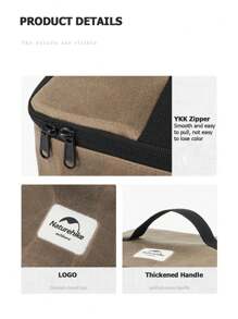 Naturehike 1個方形露營收納盒,高容量,便攜式戶外露營配件收納袋 - 棕色 - 查看 6