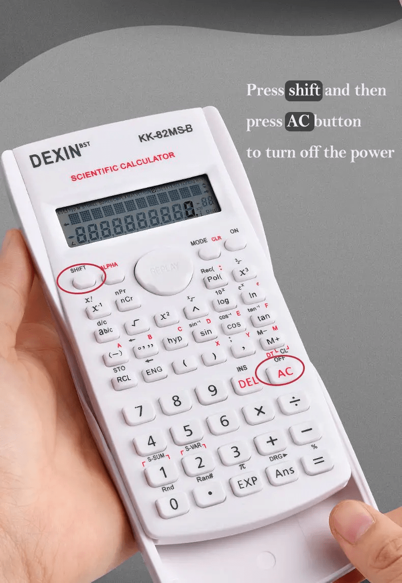 1pc Engineering Scientific Calculator 2 Line Function Calculator