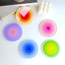 1 Miếng Acrylic tròn Cầu vồng Biến đổi dần Đệm tách Cách nhiệt Tấm lót Cho bữa tiệc Và Bàn Đồ trang trí - Nhiều màu - Xem 12