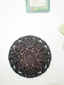 1 件复古做旧雕刻 30 厘米几何图案墙饰，客厅卧室室内挂饰，创意电视背景，家居装饰，房间装饰，墙面装饰 - 棕色 - 查看 9