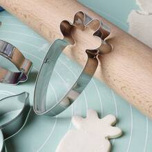 1pc Easter-Themed Stainless Steel Cookie Cutter, Featuring Rabbit, Pigeon, Duck, Egg And Carrot Shapes, Suitable As Baking Tool For Cutting Cake, Fondant, Biscuit, Chocolate And Soap, Also Helpful Kitchen Gadget For Cutting Vegetables, Fruits And Dough - Silver - View 4