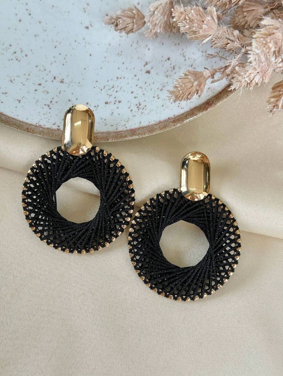 Dangle Earrings - 黑色 - 查看 1