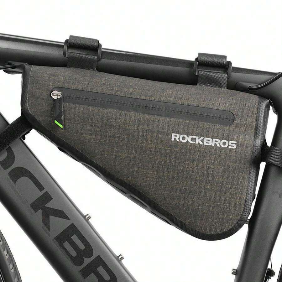 ROCKBROS Bicycle Triangle Pannier Bag Bike Frame Front Tube Bag Cycling Waterproof 5L/8L - Black - View 1