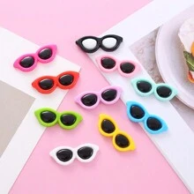 10/30pcs Assorted Color Cartoon Eye Resin Craft Decor Accessories For DIY Phone Case, Hair Clips, Fridge Magnets, Earrings, Pendant - Mixed Colors - View 13