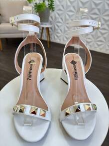 Women Heeled Sandals - 白色 - 查看 3