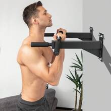 Wall Mounted Multi-Grip Pull Up Bar With Foam Handgrips - màu đen - Xem 6