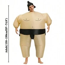 Sumo Inflatable Costumes Sumo Fighter Inflatable Christmas Wrestling Party Role Play Dress Up For Adult Cosplay Halloween - Brown - View 2