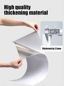 1入組(5片) 白色光澤大理石紋陶瓷貼紙,加厚,防水,濕氣防止,3d自黏貼紙,遮蓋醜陋的牆板,適用於浴室、衛生間 - 白色 - 查看 9