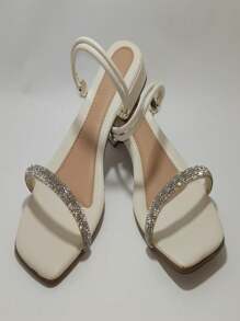 Women Heeled Sandals - Màu be - Xem 4