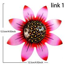 1 Miếng Kim loại Sắt Nghệ thuật Hoa Đồ trang trí , Có sẵn In 4 Màu , Creative Sắt Hoa Treo Vật trang trí , Đối với Ngoài trời Nhà nông - Nhiều màu - Xem 4