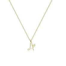 1枚法式個性化26個字母金色吊墜項鍊,時尚個性化珠寶禮物,適合女士 - 金色 - 查看 6