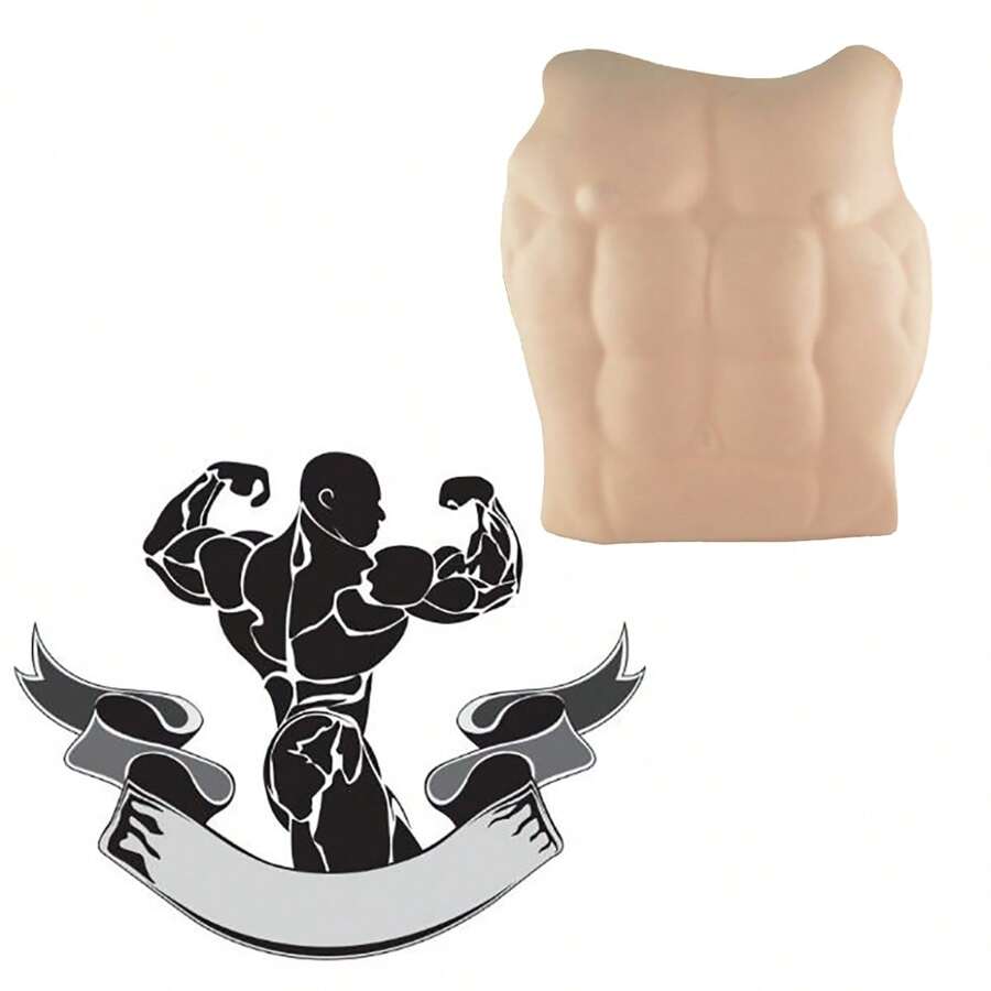 1PC Beefy Man Muscle Costume Costume Fake Man Lifelike Eight Abs Silicone Fake Chest Muscles Female To Male - Color - View 1
