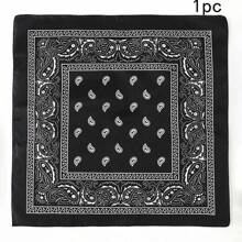 波西米亚风 1 件装男女通用嘻哈时尚说唱佩斯利图案印花围巾/披肩/头巾，硬摇滚音乐节适合男女旅行、派对和音乐会