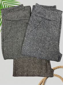 Plus Size Pants - 黑色 - 查看 3