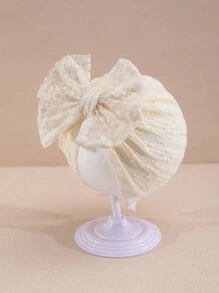 1pc Baby Spring/Summer Thin Beanie Cap, Newborn Cute Bowknot Hat For Baby Girls