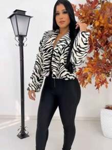 Women Coats - Đen và trắng - Xem 1