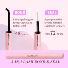 Lash Bond And Seal-Cluster Lash Glue für empfindliche Augen, rosa Lash Bond And Seal Lash Glue wasserfest, Super starker Halt 72 Stunden DIY Wimpernverlängerungs-Kleber, latexfrei (5ml+5ml, 1 Packung), Lash Bond And Seal für Wimpernverlängerungs-Cluster, langanhaltender wasserfester Wimpernkleber DIY Wimpernverlängerung Kleber Stab Einzelwimpern Kleber, Wimpernkleber