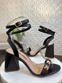 Women Heeled Sandals - màu đen - Xem 1