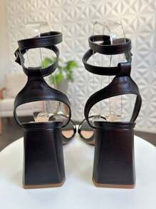 Women Heeled Sandals - màu đen - Xem 5