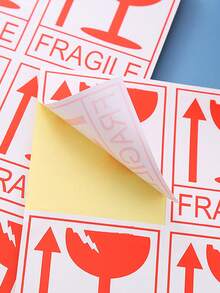 258pcs Fragile Handle With Care Warning Stickers, Fragile Products Shipping Labels, Handle With Care, Do Not Drop - Multicolor - View 4