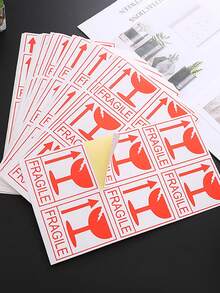 258pcs Fragile Handle With Care Warning Stickers, Fragile Products Shipping Labels, Handle With Care, Do Not Drop - Multicolor - View 3