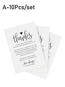 10 Pcs 3.94*5.91inch Flower Wedding Dinner Event Dining Table Card Thank You Card Event Decoration Card Writable - E - View 4