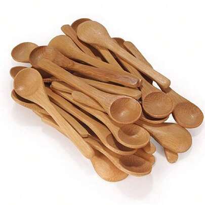 10 件木制长柄勺，用于吃汤、咖啡、蜂蜜、果酱和其他调味品，非常适合家庭咖啡和供应创意菜肴，轻巧方便使用、厨房、圣诞礼物