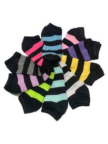 10 Pairs Of Comfortable Candy Colored Breathable Women's Boat Socks For Spring And Summer, Casual Socks - Multicolor - View 2