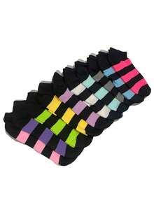 10 Pairs Of Comfortable Candy Colored Breathable Women's Boat Socks For Spring And Summer, Casual Socks - Multicolor - View 7