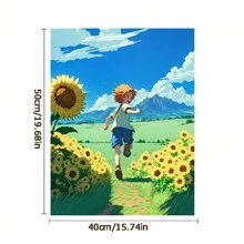 Paint By Numbers For Adults Beginners, DIY Paint By Numbers On Canvas For Adults, Unframed Oil Painting Kits - Hayao Miyazaki's Summer H - View 2