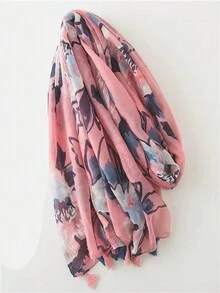 Women's Floral Print Tassel Scarf, Beach Shawl, Suitable For Daily Use - Multicolor - View 4