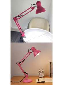 Lámpara De Escritorio Con Brazo Oscilante Metálico - Rosa - Ver 3