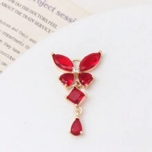 2 Piezas Colgante Con Forma De Lágrima De Mariposa De Cuatro Hojas Para Joyería Diy Para Pulsera, Pendiente, Pasador Y Colgante